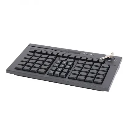 Клавиатура программируемая POScenter S67B (67 клавиш, MSR, ключ, USB), черная. (126060)
