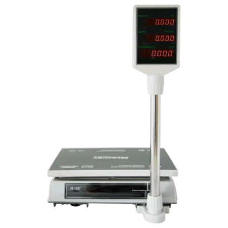 весы торговые m-er 326acp-15.2 с акб (стойка) led slim