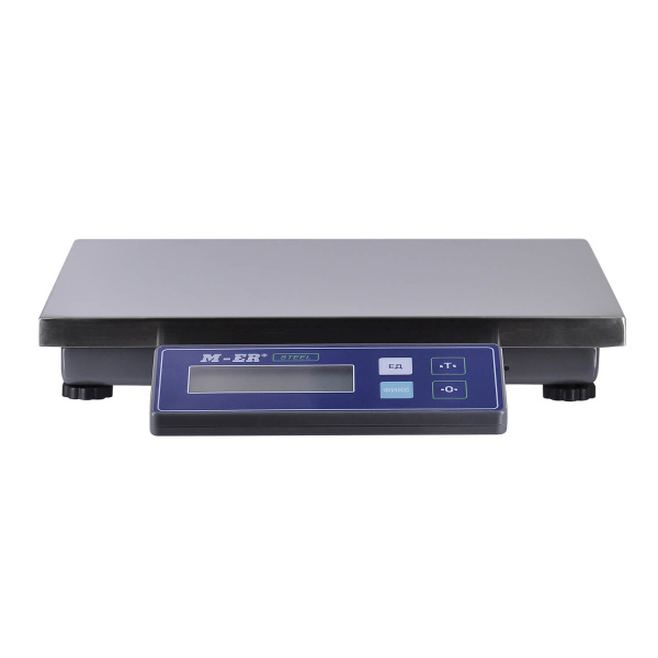 фасовочные настольные весы m-er 224 f-32.5 steel lcd usb без акб